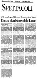 Gazzetta del Sud, 11 marzo 2001