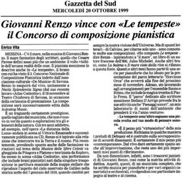 Gazzetta del Sud, 20 ottobre 1999