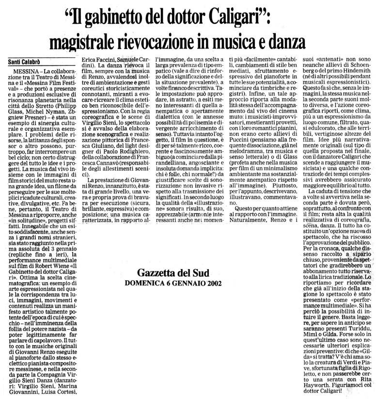 Gazzetta del Sud, 6 gennaio 2002