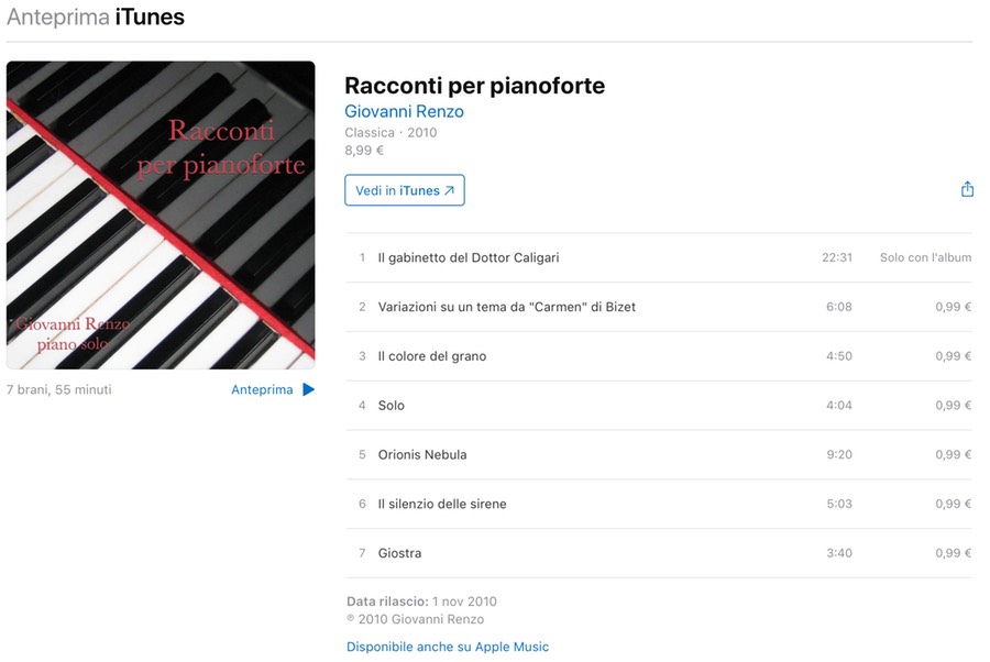 Racconti iTunes